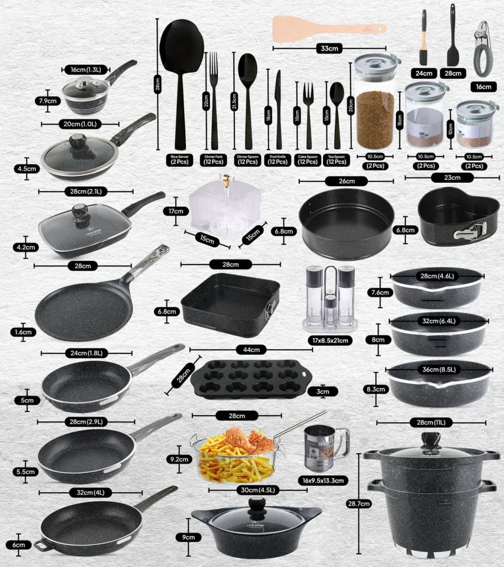 134-Piece Nonstick Pot & Pan Set